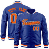 Custom Full-Zip Pure Letterman Jackets Stitched Name Number Logo Big Size