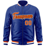 Custom Full-Zip Pure Letterman Jackets Stitched Name Number Logo Big Size