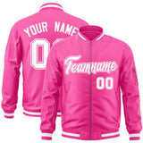 Custom Full-Zip Pure Letterman Jackets Stitched Name Number Logo Big Size