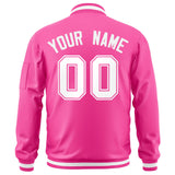 Custom Full-Zip Pure Letterman Jackets Stitched Name Number Logo Big Size