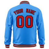 Custom Full-Zip Pure Letterman Jackets Stitched Name Number Logo Big Size