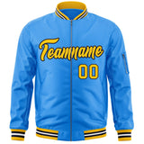 Custom Full-Zip Pure Letterman Jackets Stitched Name Number Logo Big Size