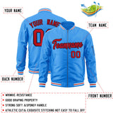 Custom Full-Zip Pure Letterman Jackets Stitched Name Number Logo Big Size