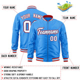 Custom Full-Zip Pure Letterman Jackets Stitched Name Number Logo Big Size