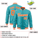 Custom Full-Zip Pure Letterman Jackets Stitched Name Number Logo Big Size