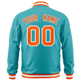 Custom Full-Zip Pure Letterman Jackets Stitched Name Number Logo Big Size