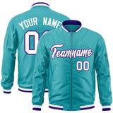 Custom Full-Zip Pure Letterman Jackets Stitched Name Number Logo Big Size