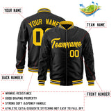 Custom Full-Zip Pure Letterman Jackets Stitched Name Number Logo Big Size