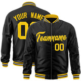 Custom Full-Zip Pure Letterman Jackets Stitched Name Number Logo Big Size