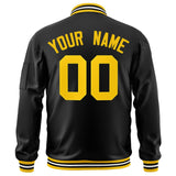 Custom Full-Zip Pure Letterman Jackets Stitched Name Number Logo Big Size