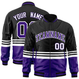 Custom Full-Zip Color Block Baseball Jackets Stitched Letters Logo for Adult