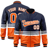 Custom Full-Zip Color Block Letterman Jacket Stitched Text Logo for Adult