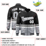 Custom Full-Zip Color Block College Jacket Stitched Name Number Logo