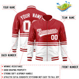 Custom Full-Zip Color Block College Jacket Stitched Name Number Logo