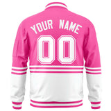 Custom Full-Zip Color Block College Jacket Stitched Name Number Logo