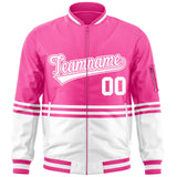 Custom Full-Zip Color Block College Jacket Stitched Name Number Logo