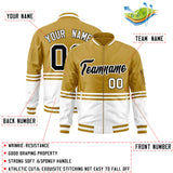 Custom Full-Zip Color Block Letterman Bomber Coat Stitched Letters Logo