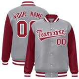 Custom Raglan Sleeves Jacket Sportwear Raglan Baseball Jacket Letterman Coat