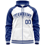 Custom Long-Sleeve Full-Zip Performance Raglan Sleeves Hoodie Fashion Sportswear For Adult Youth