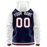 Custom Full-Zip Raglan Sleeves Hoodie Sports Fashion Sweatshirt For All Age Embroideried Your Team Logo