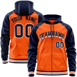 Custom Full-Zip Hoodie Raglan Sleeves Hoodie Embroideried Your Team Logo Personalized Sportswear All Age