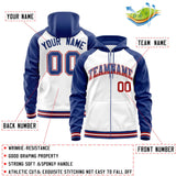 Custom Full-Zip Raglan Sleeves Hoodie Sports Fashion Sweatshirt For All Age Embroideried Your Team Logo