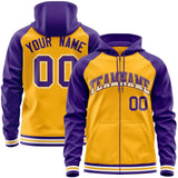 Custom Full-Zip Raglan Sleeves Hoodie Sports Fashion Sweatshirt For All Age Embroideried Your Team Logo