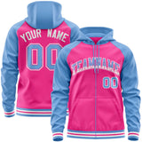 Custom Full-Zip Hoodie Raglan Sleeves Hoodie Embroideried Your Team Logo Personalized Sportswear All Age