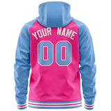 Custom Full-Zip Hoodie Raglan Sleeves Hoodie Embroideried Your Team Logo Personalized Sportswear All Age