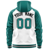 Custom Long-Sleeve Full-Zip Performance Raglan Sleeves Hoodie Fashion Sportswear For Adult Youth