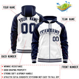 Custom Full-Zip Raglan Sleeves Hoodie Sports Fashion Sweatshirt For All Age Embroideried Your Team Logo