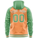 Custom Long-Sleeve Full-Zip Performance Raglan Sleeves Hoodie Fashion Sportswear For Adult Youth