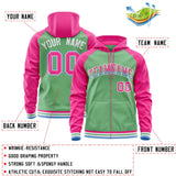 Custom Long-Sleeve Full-Zip Performance Raglan Sleeves Hoodie Fashion Sportswear For Adult Youth