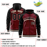 Custom Full-Zip Raglan Sleeves Hoodie Sports Fashion Sweatshirt For All Age Embroideried Your Team Logo