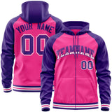 Custom Long-Sleeve Full-Zip Performance Raglan Sleeves Hoodie Fashion Sportswear For Adult Youth