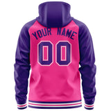 Custom Long-Sleeve Full-Zip Performance Raglan Sleeves Hoodie Fashion Sportswear For Adult Youth