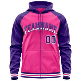 Custom Long-Sleeve Full-Zip Performance Raglan Sleeves Hoodie Fashion Sportswear For Adult Youth