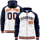 Custom Individualized Long-Sleeve Sportswear For All Age Full-Zip Raglan Sleeves Fashion Hoodie