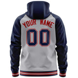 Custom Unique Long-Sleeve Training Full-Zip Raglan Sleeves Hoodie Sports For Unisex Stitched Name Number