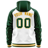 Custom Individualized Long-Sleeve Sportswear For All Age Full-Zip Raglan Sleeves Fashion Hoodie