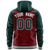 Custom Individualized Long-Sleeve Sportswear For All Age Full-Zip Raglan Sleeves Fashion Hoodie