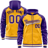 Custom Stitched Your Team Logo and Number Raglan Sleeves Sports Full-Zip Sweatshirt Hoodie