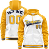 Custom Cotton Full-Zip Raglan Sleeves Hoodie For Adult Youth Personalized Embroideried Your Team Logo