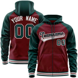 Custom Cotton Full-Zip Raglan Sleeves Hoodie For Unisex Personalized Embroideried Your Team Logo