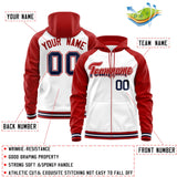 Custom Tailor Made Full-Zip Raglan Sleeves Hoodie Sportswear For Unisex Stitched Team Name Number