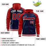 Custom Tailor Made Full-Zip Raglan Sleeves Hoodie Sportswear For Adult Youth Stitched Team Name Number