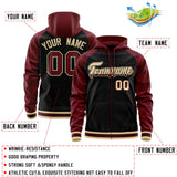 Custom Tailor Made Full-Zip Raglan Sleeves Hoodie Sportswear For Adult Youth Stitched Team Name Number