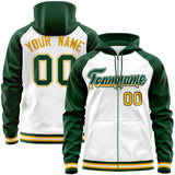 Custom Tailor Made Full-Zip Raglan Sleeves Hoodie Sportswear For Unisex Stitched Team Name Number