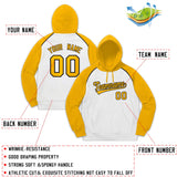 Custom Pullover Hoodie Raglan Sleeves Embroideried Sweatshirt Your Team Logo And Number Adult Youth