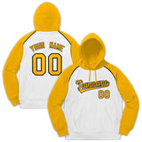 Custom Pullover Hoodie Raglan Sleeves Embroideried Sweatshirt Your Team Logo And Number Adult Youth